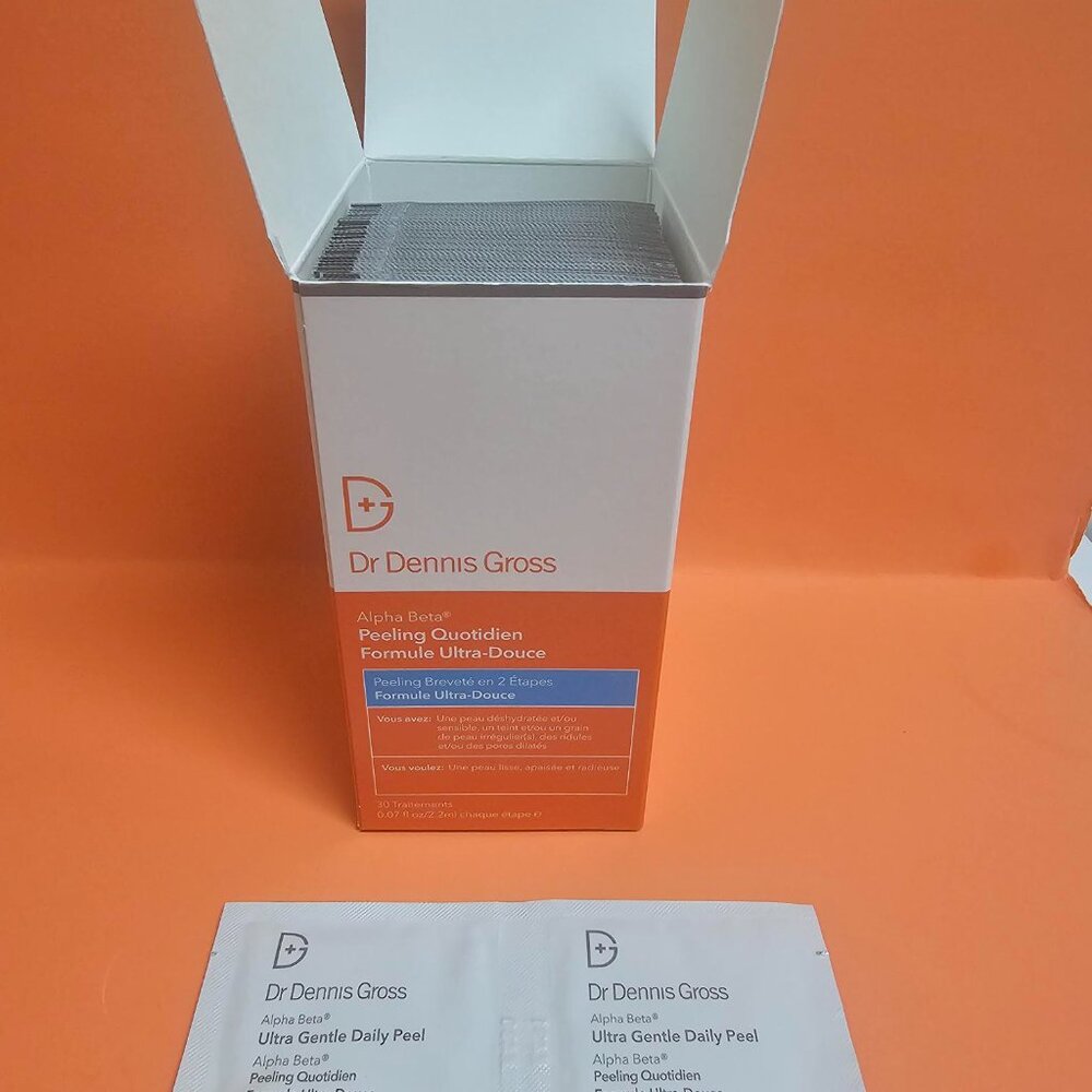 Dr. Dennis Gross Alpha Beta Ultra Gentle 2 step peel pads 35 pcs boxed 12/27